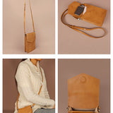 Vegan Walker Mobile Sling Bag Russet detail