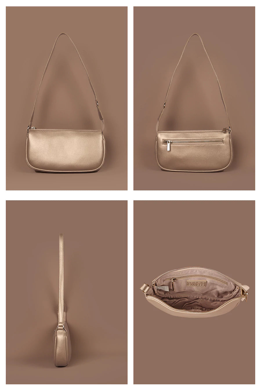 Vegan Daily Women Shoulder Bag Champagne Detail