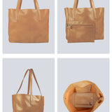 Everyday vegan women tote bag chestnut detail