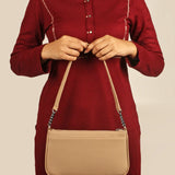Tess Cruelty Free Women Party Wear Shoulder Bag Beige Model 1