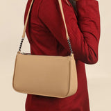 Tess Cruelty Free Women Party Wear Shoulder Bag Beige Model 2