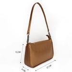 Tess Cruelty Free Women Party Wear Shoulder Bag Sepia Measurement
