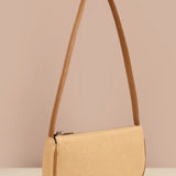 Soft Jute Daily Vegan Women Handbag Biscuit Front