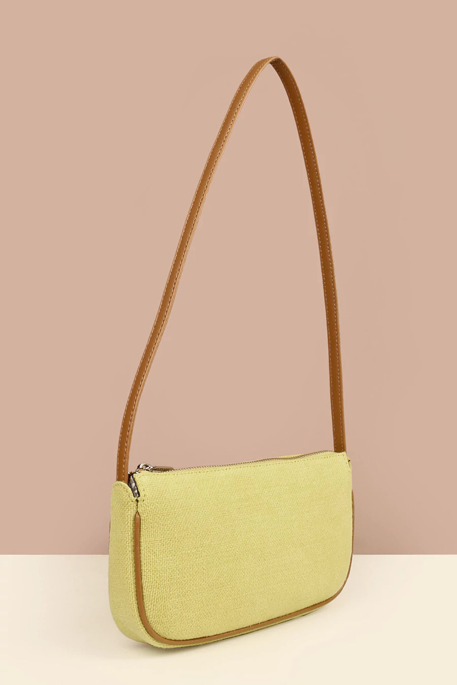 Soft Jute Daily Vegan Women Handbag Lime Front