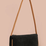 Soft Jute Daily Vegan Women Handbag Blackbean Front