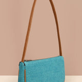 Soft Jute Daily Vegan Women Handbag Cerulean Front