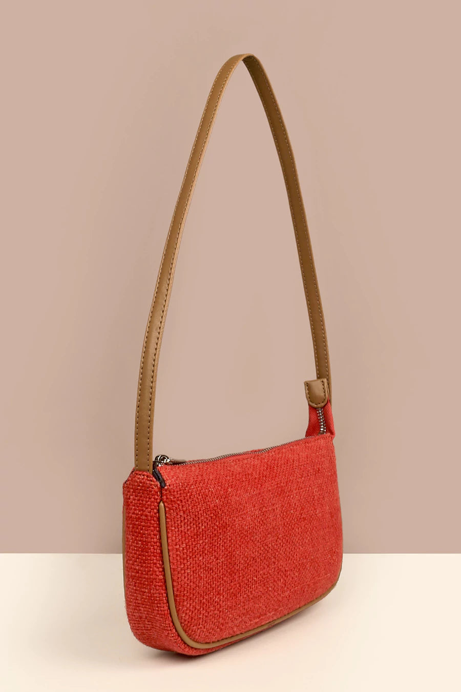 Soft Jute Daily Vegan Women Handbag Tomato Front
