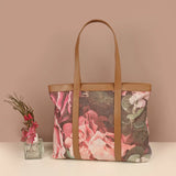 Women Office Soft Jute Tote Bag Rosey Lifestyle 2