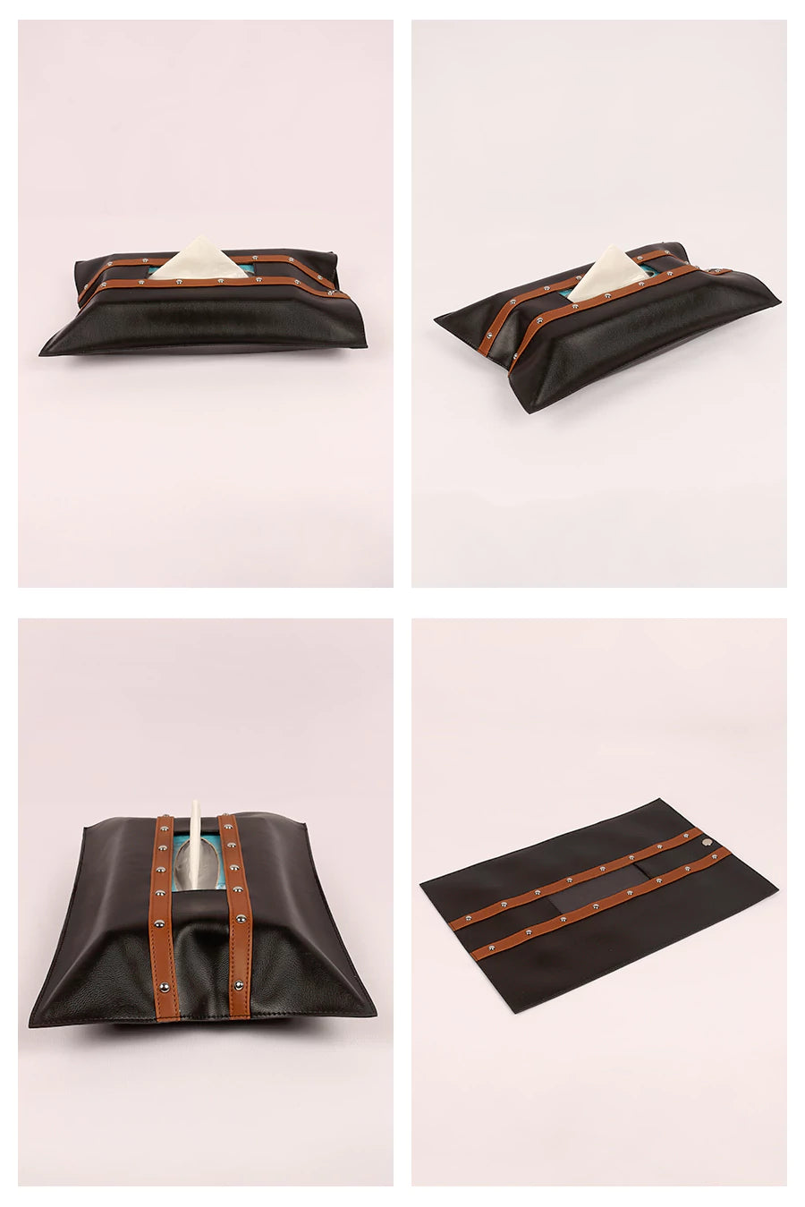 Cruelty Free Tissue box cover The House of Ganges Black Details