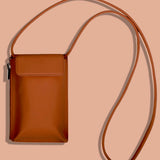 Grace Vegan Leather Mobile Sling Bag Squash Front