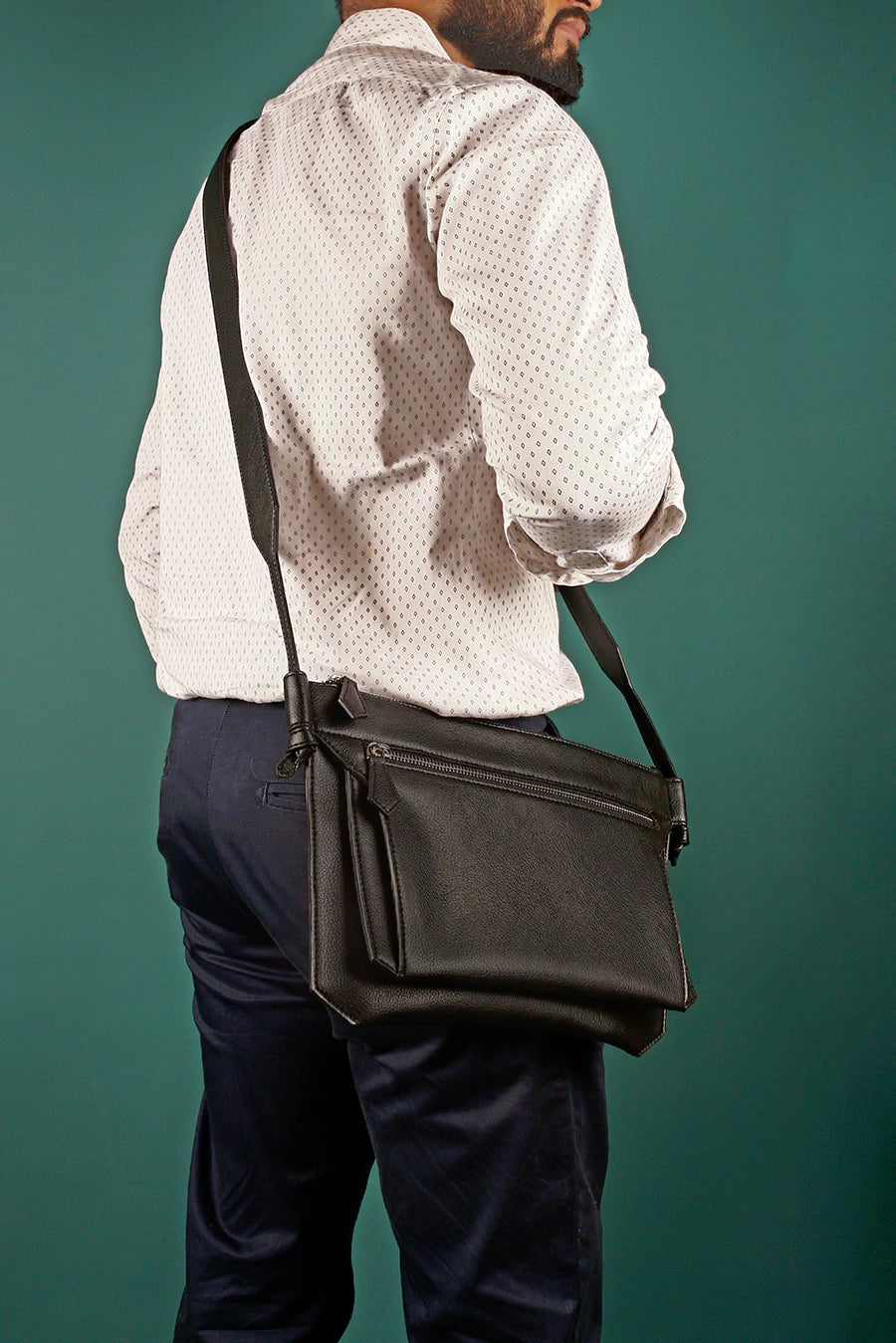 eddy vegan men side bag black M3