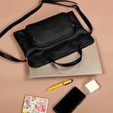 13 inch vegan Slim laptop bag black L1