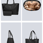 Baby Diaper Bag Vegan Leather Women Tote Vantablack Detail