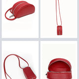 Nadia Vegan Women Mini Sling Bag Ruby Details