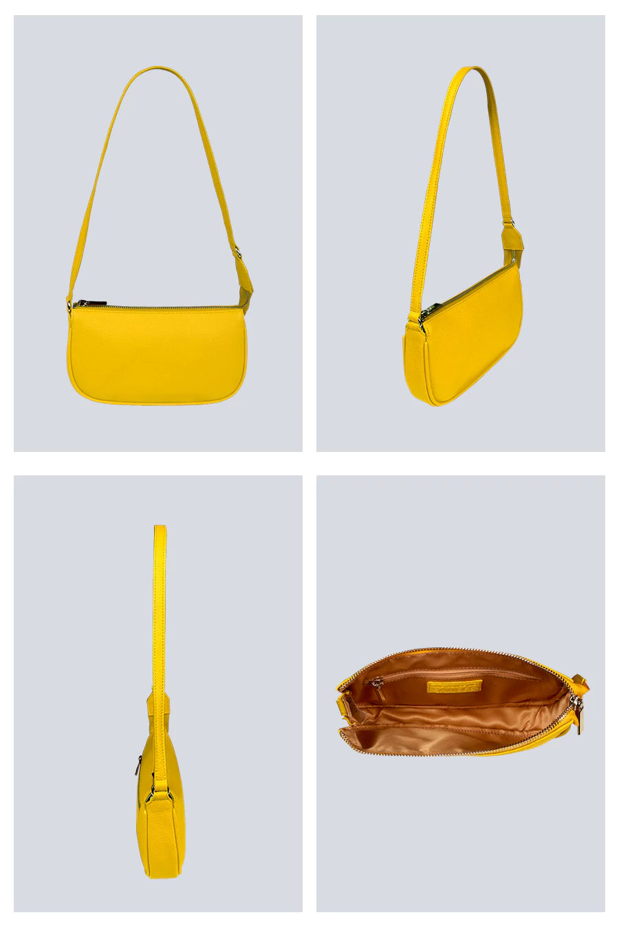 Vegan Daily Women Shoulder Bag Citron Detail