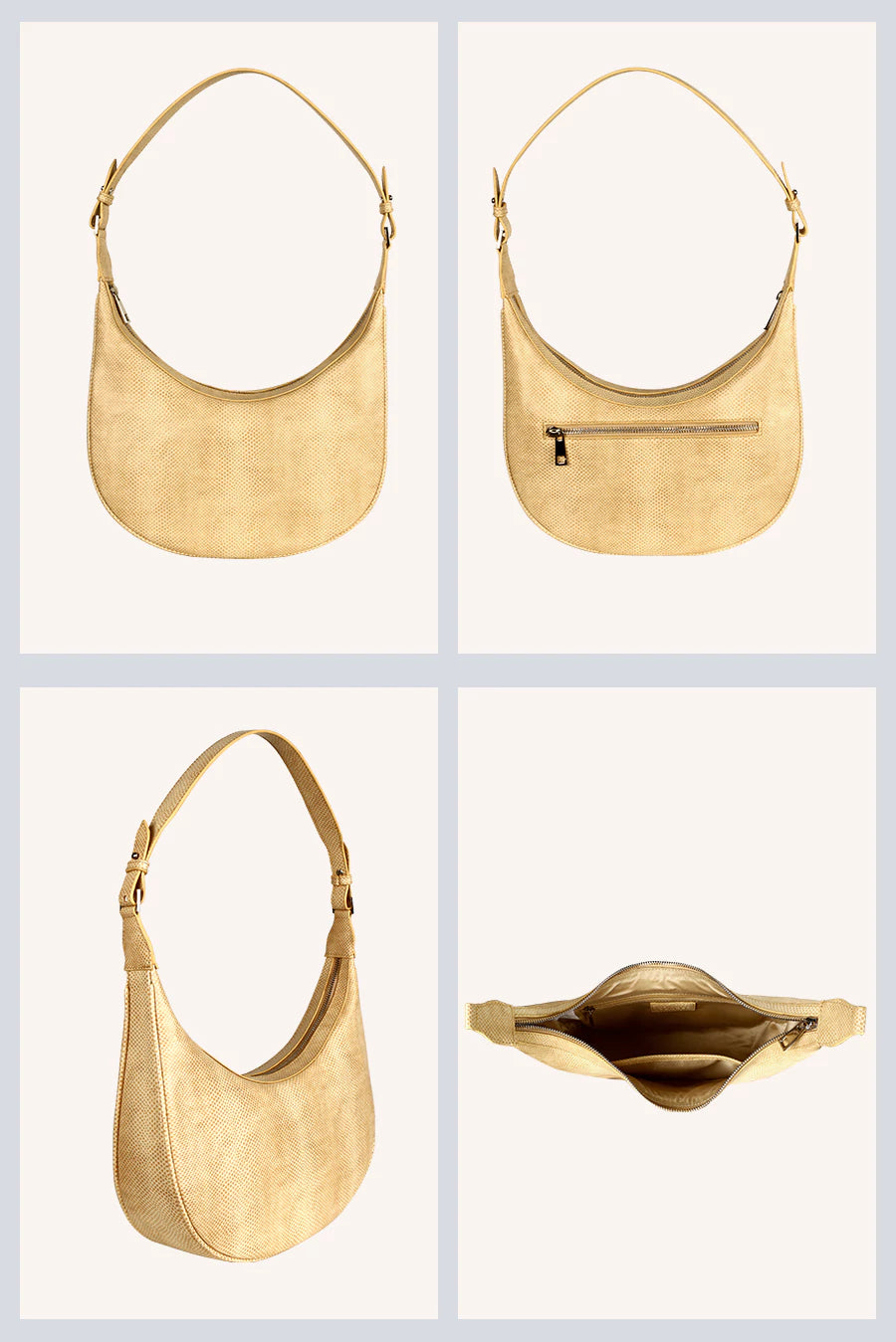 Vegan Moony Women Shoulder Bag Porcelain Detail