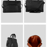 13 inch vegan Slim laptop bag Black detail
