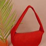 Vegan Leather Women Cushy Shoulder Bag DarkRed Lifestyle