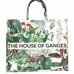 Italia Canvas Tote Bag green back