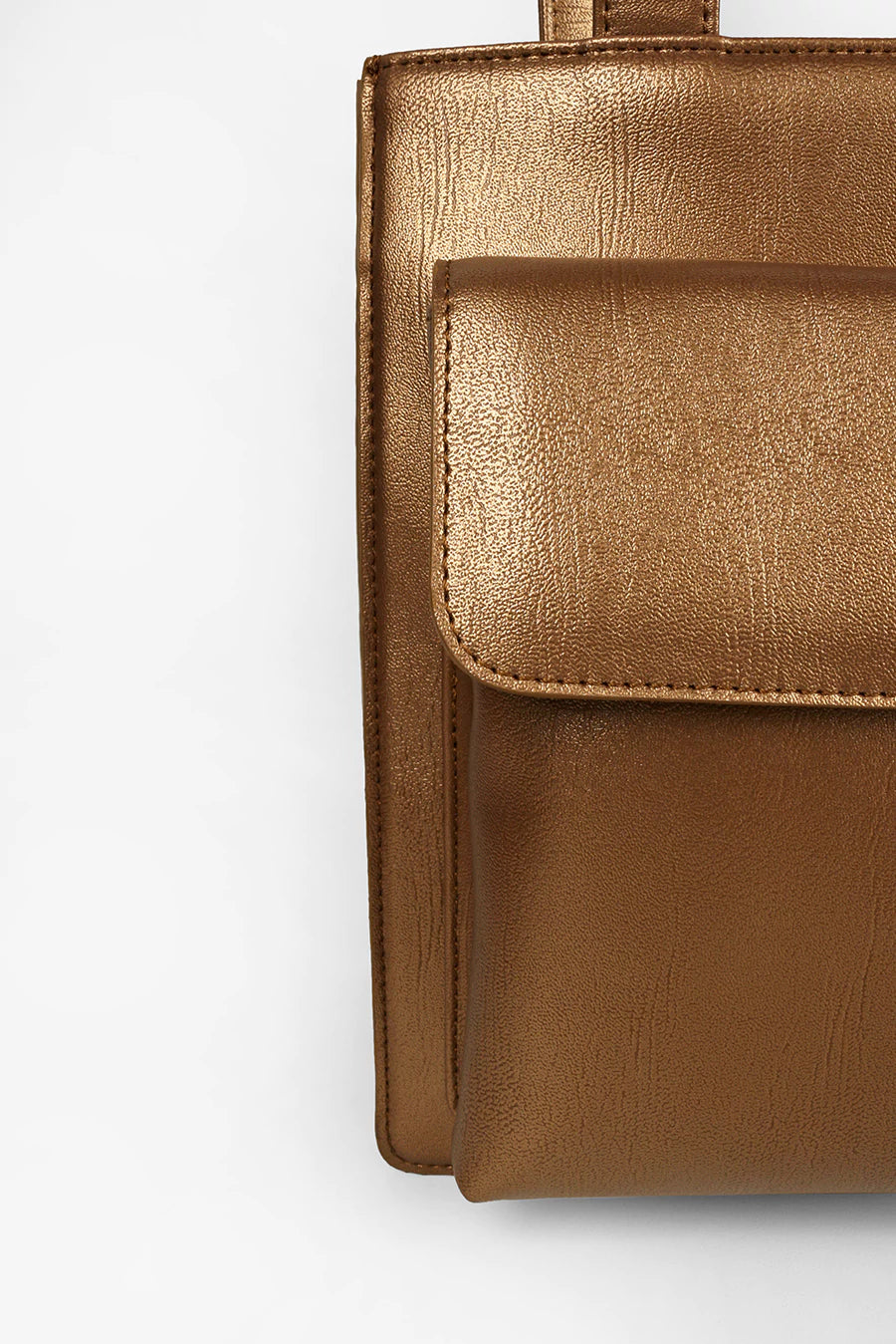 Carry all your office essentials in cruelty free Barbara women office tote bag sepia close