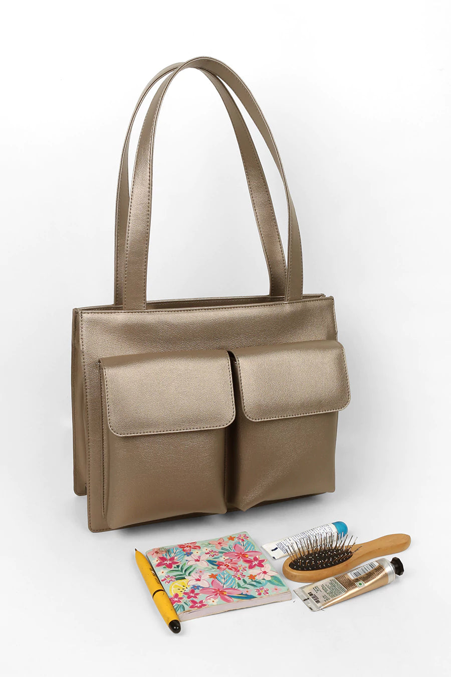 Carry all office essentials in cruelty free Barbara women office tote bag trout lifestyle 1