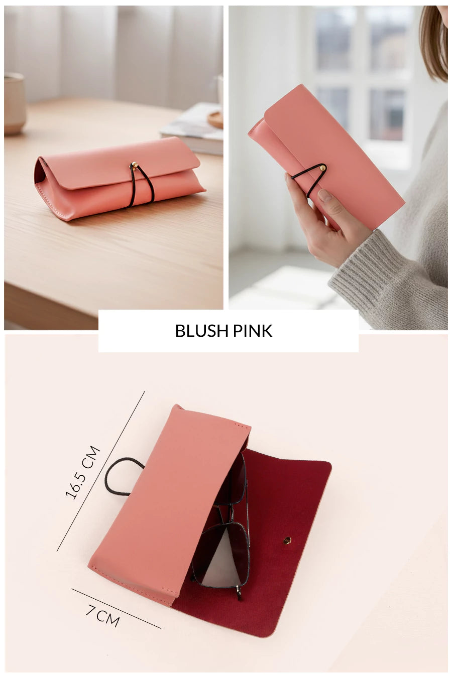 Blush Vegan leather sunglass case India