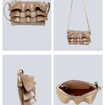 Bruffle women vegan crossbody champagne detail