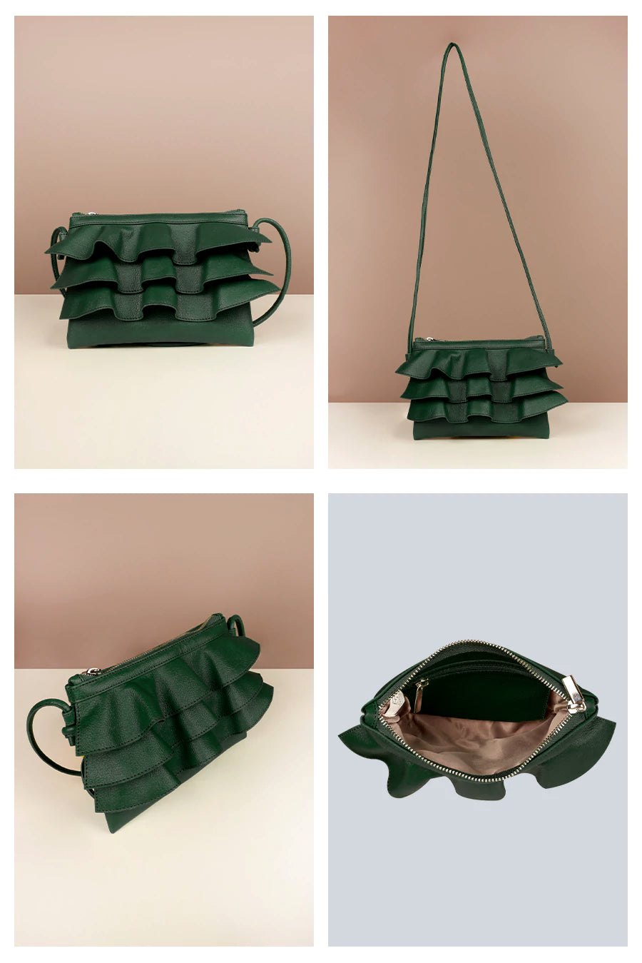 Bruffle Women Crossbody Sling Bag Peacock Details