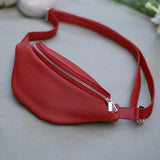Vegan Leather Bum Bag Porcelain Lifestyle 
