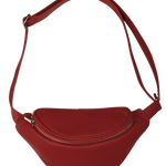 Vegan Leather Bum Bag Beetroot Front