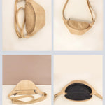 Vegan Leather Bum Bag Porcelain detail