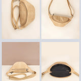Vegan Leather Bum Bag Porcelain detail