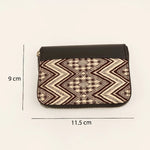 Alexandra Women Handloom Wallet Brown Chevron Measurement