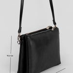 Dual Sling Vegan Leather Women Crossbody Bag Vanta Black Cad