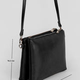 Dual Sling Vegan Leather Women Crossbody Bag Vanta Black Cad