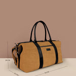 Soft Jute Joey Men Travel Duffle Bag Mustard Measurement