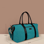 Soft Jute Joey Men Travel Duffle Bag Turquoise Measurement