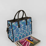 Charlotte Handloom Box Tote Bag Blue Bell Lifestyle 