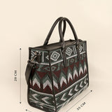 Handloom Charlotte Box Tote Bag Cactus Measurement