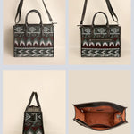 Handloom Charlotte Box Tote Bag Cactus Details
