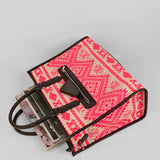 Charlotte Handloom Box Tote Bag Baby Pink Lifestyle 