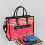 Charlotte Handloom Box Tote Bag Baby Pink Lifestyle 2