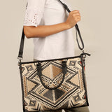 Charlotte Handloom Tote Bag For Women Ajar Beige Model 3