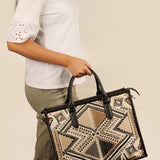 Charlotte Handloom Tote Bag For Women Ajar Beige Model 4