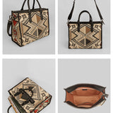 Charlotte Handloom Tote Bag For Women Ajar Beige Detail
