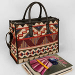 Handloom Office Tote Bag Charlotte Burnished Brown Lifestyle 2