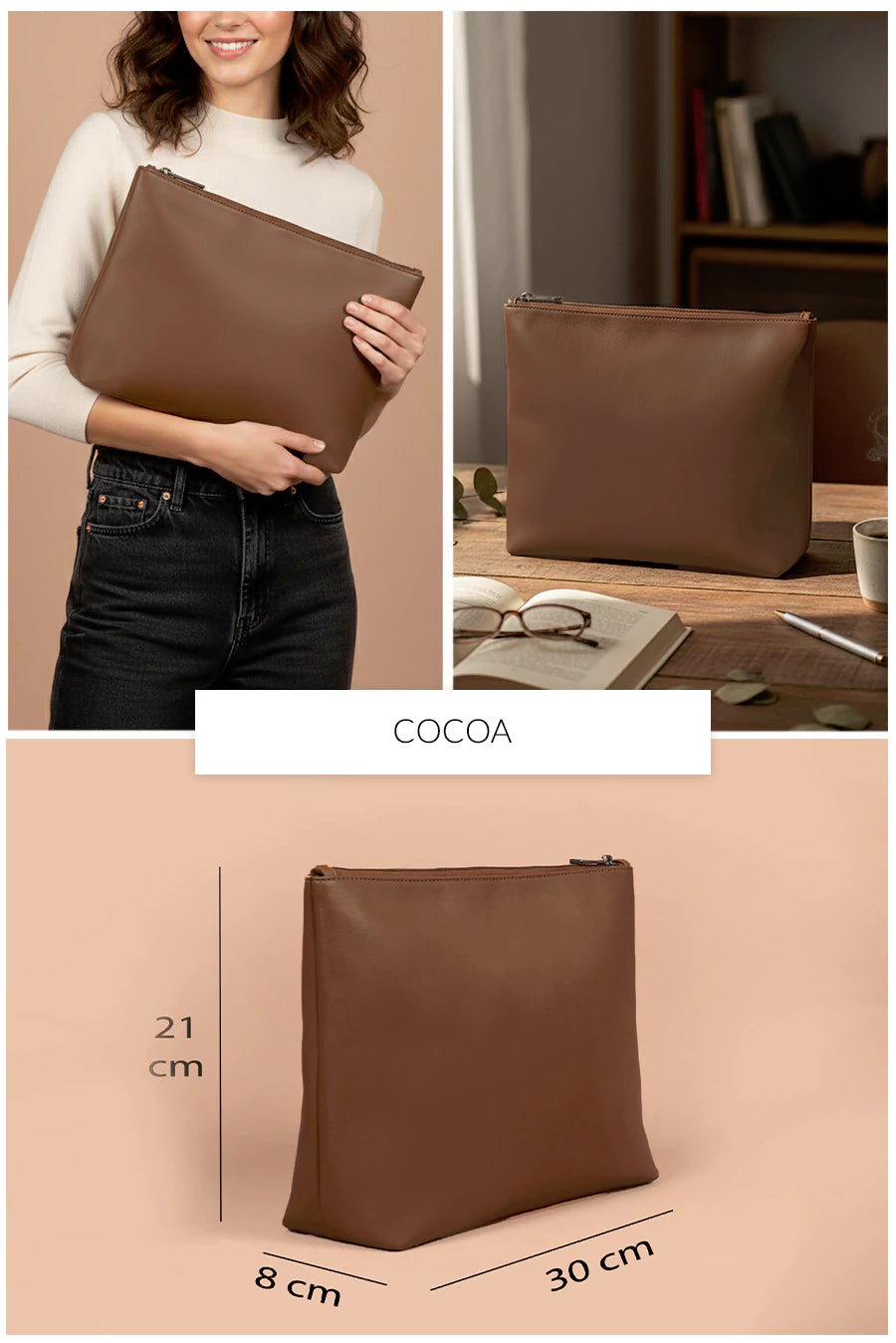 Slindon Medium Vegan Leather Toiletry Pouch THE HOUSE OF GANGES