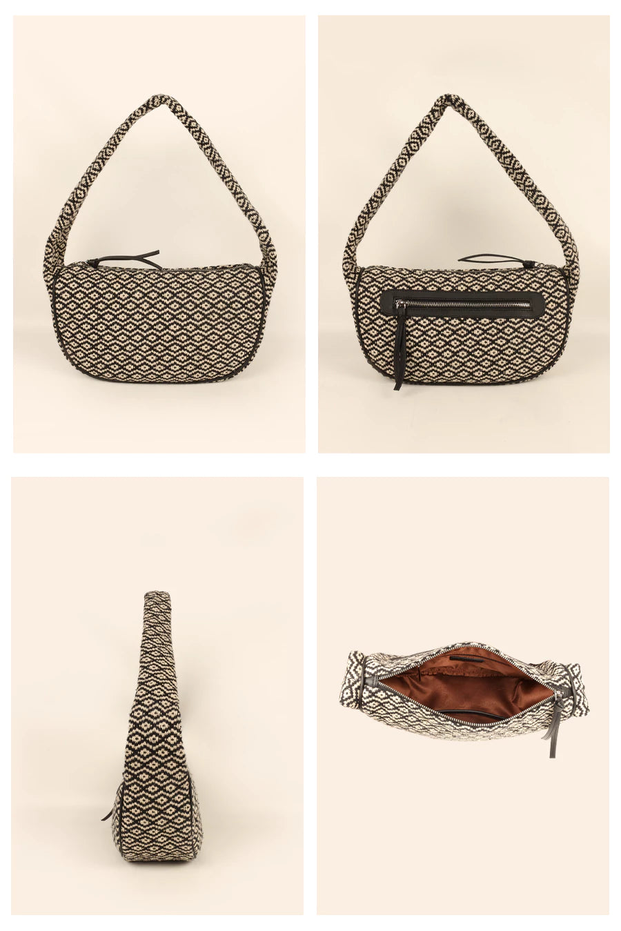 Cushy Women's Shoulder Bag Handloom Plaster Details