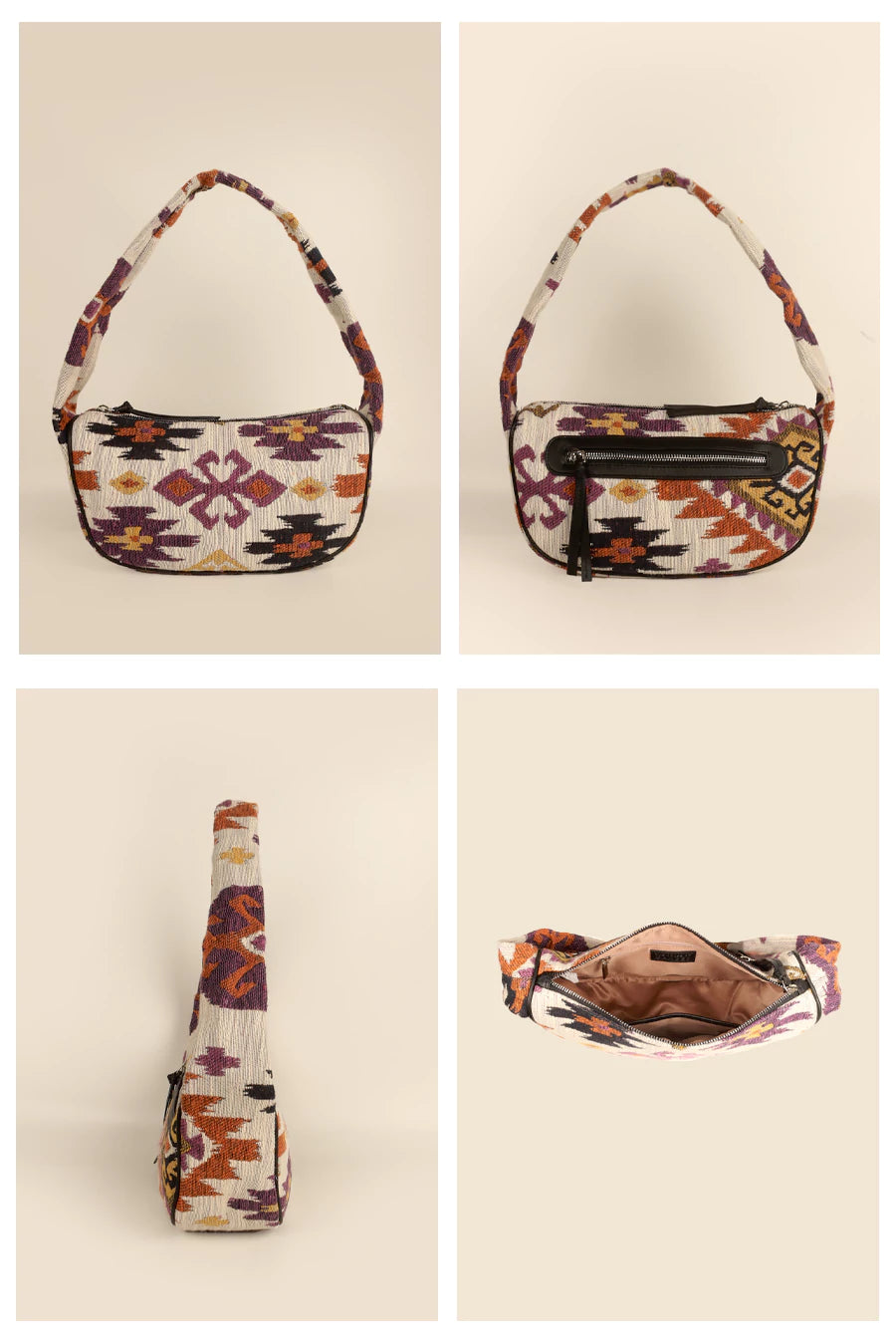 Cushy Women's Handloom Shoulder Bag Tangelo Details