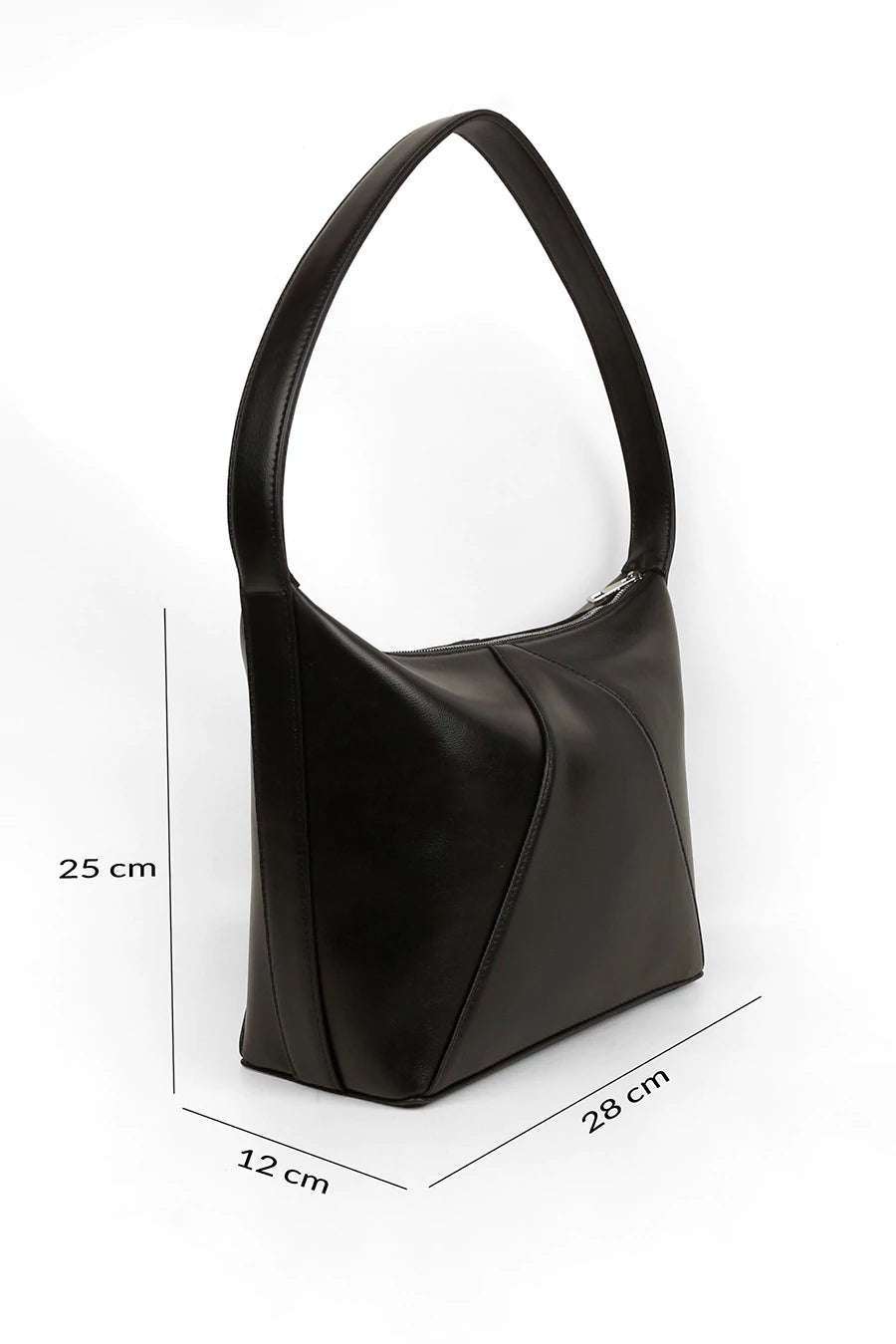Carry your world in our Demi Cruelty Free Women Office Shoulder Bag Black Measurement